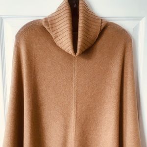 Ann Taylor Camel Cashmere Poncho